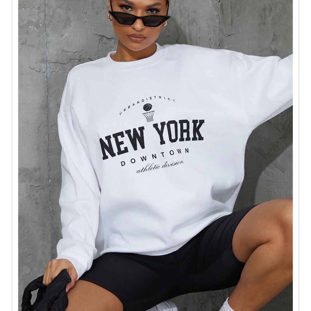 White sweatshirt